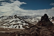 Masiv Norðurbarmur (890 m), řeka Jökulgilskvísl, Landmannalaugar