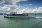 Osobní loď MS Konstanz (*1964, délka 57 m). Bodensee, Švýcarsko