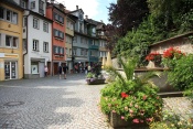 Květinová výzdoba ulice starého města Lindau