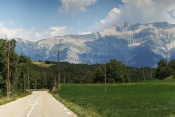 Grande Tete de l´Obiou (2789 m) od Aux Merlons. Švýcarsko