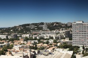Marseille ze střechy L'Unité d'Habitation. Provence-Alpes-Côte d´Azur. Francie