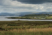 Loch Greshornish. Ostrov Skye. Vnitřní Hebridy. Skotsko