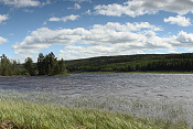 Jezero Stugusjön. Švédsko